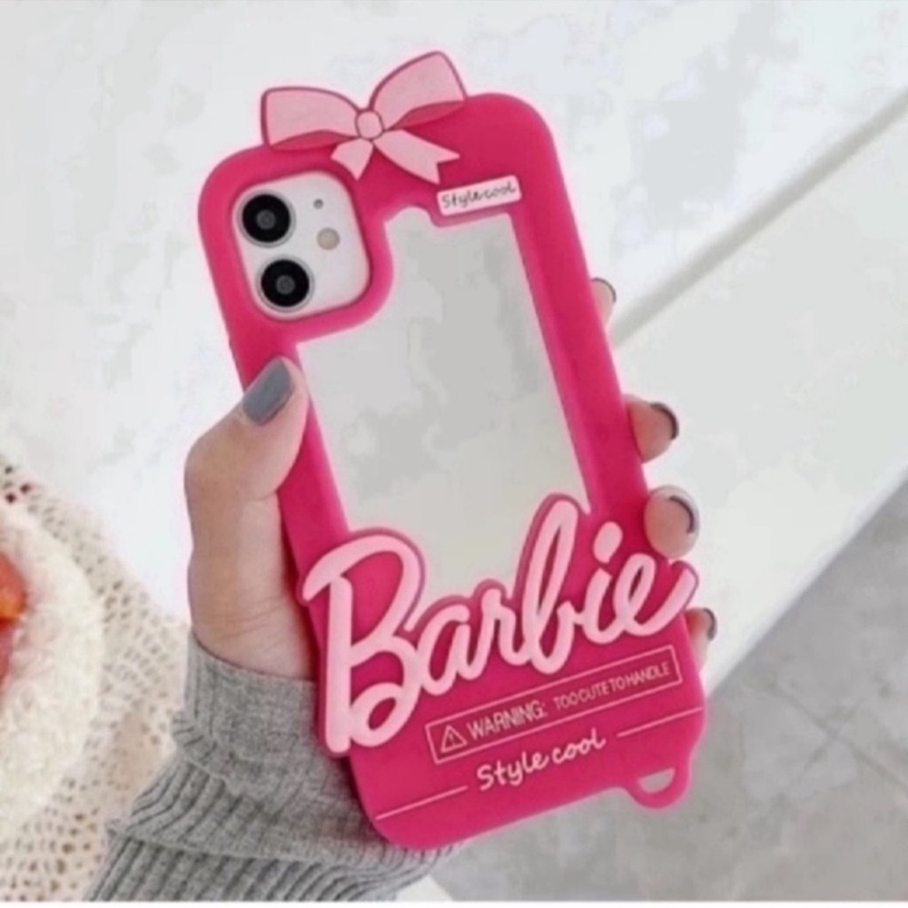 Pink Barbie The movie Inspired Mirror Phone Case For iPhone Pro Max 13/14